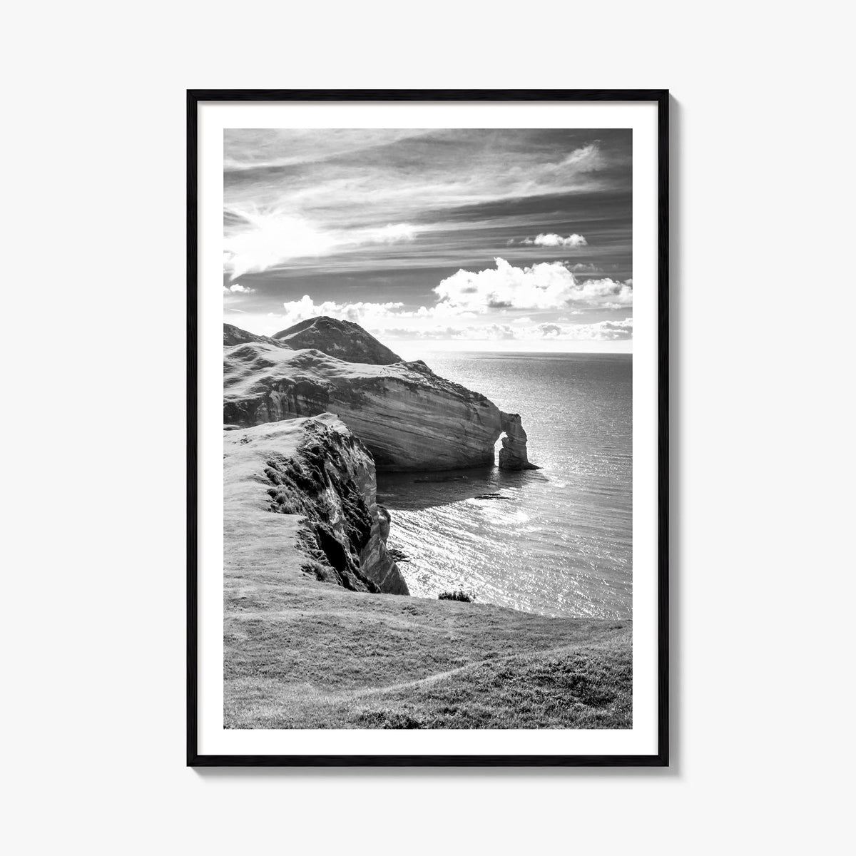 Ireland no. 2 black & white photo poster of Europe – vertical wall art, unframed print shown in interior mockup