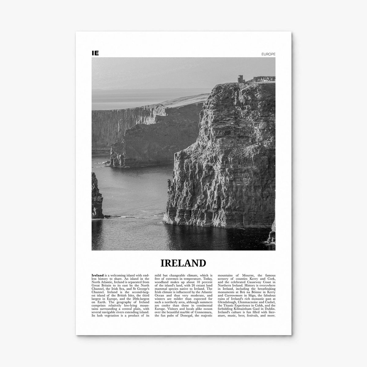 Ireland Newspaper No 1 Poster, print only (unframed)