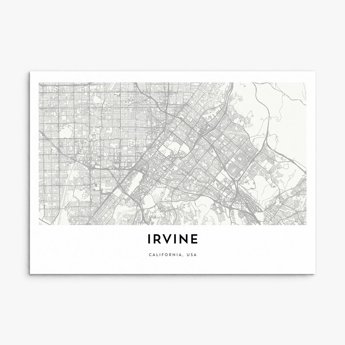 Irvine Map Poster, print only (unframed)