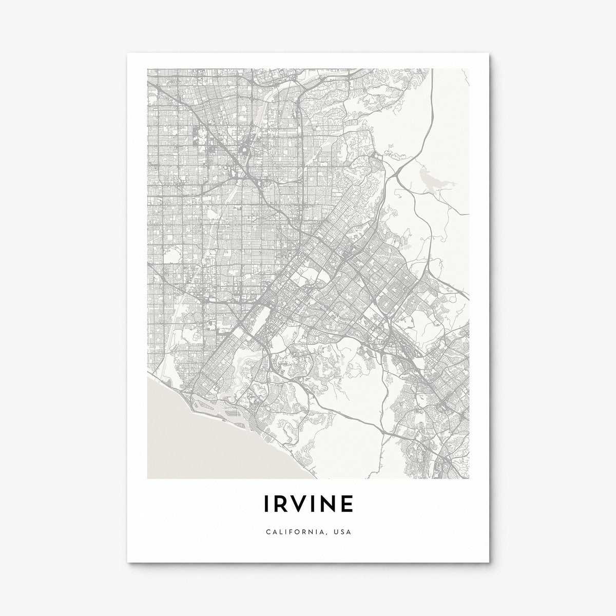 Irvine Map Poster, print only (unframed)