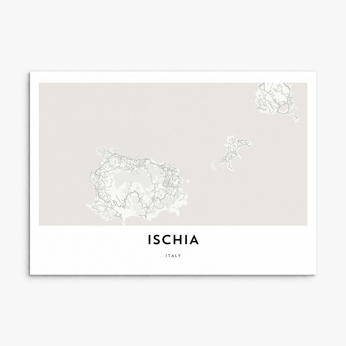 Ischia Map Poster, print only (unframed)
