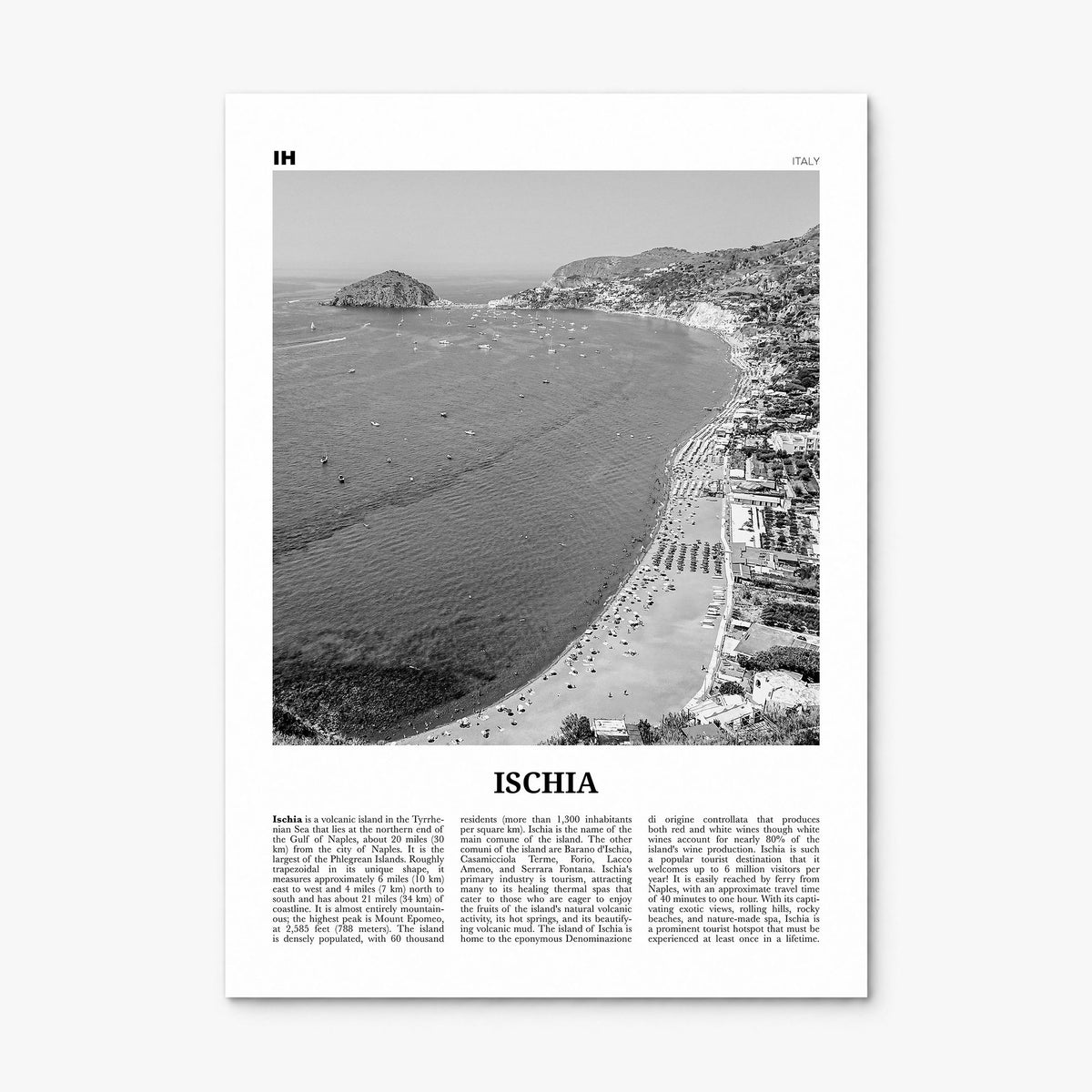Ischia Newspaper Poster, print only (unframed)