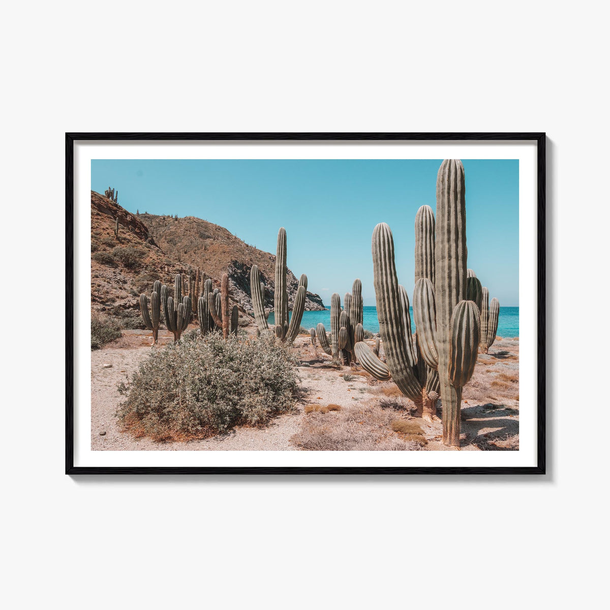 Isla Vista colorful photo poster of California, USA – horizontal wall art, unframed print shown in interior mockup