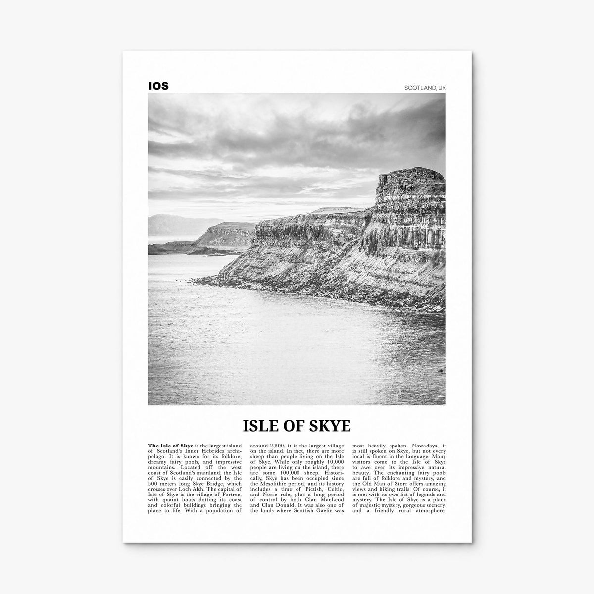 Isle of Skye Newspaper Poster, print only (unframed)