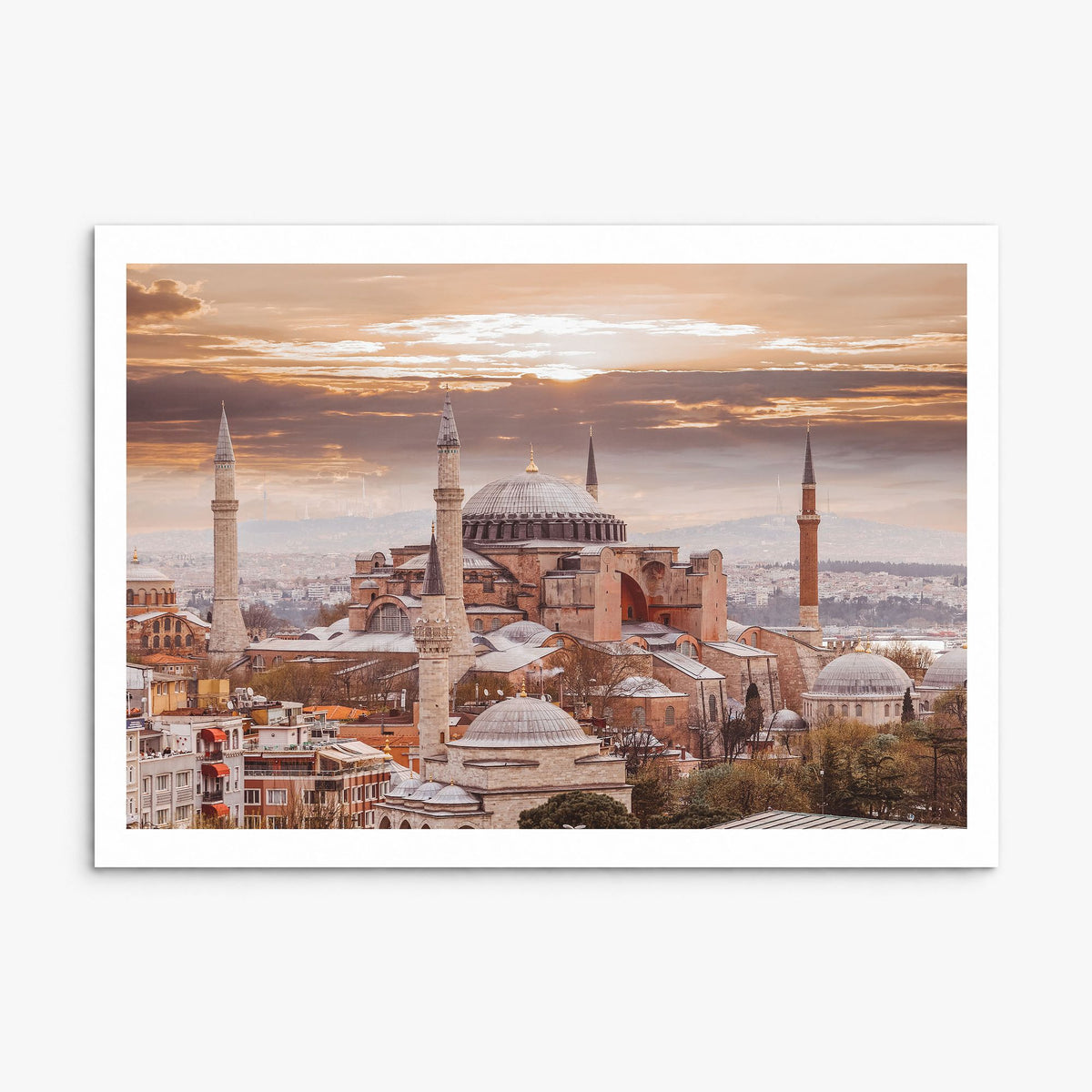 Istanbul Photo Poster, print only (unframed), white border