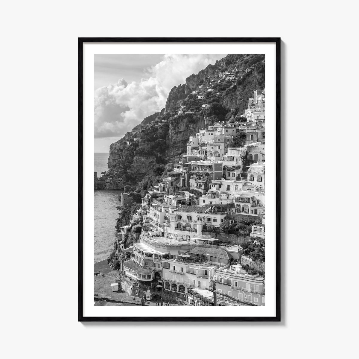 Italy no. 1 black & white photo poster of Europe – vertical wall art, unframed print shown in interior mockup