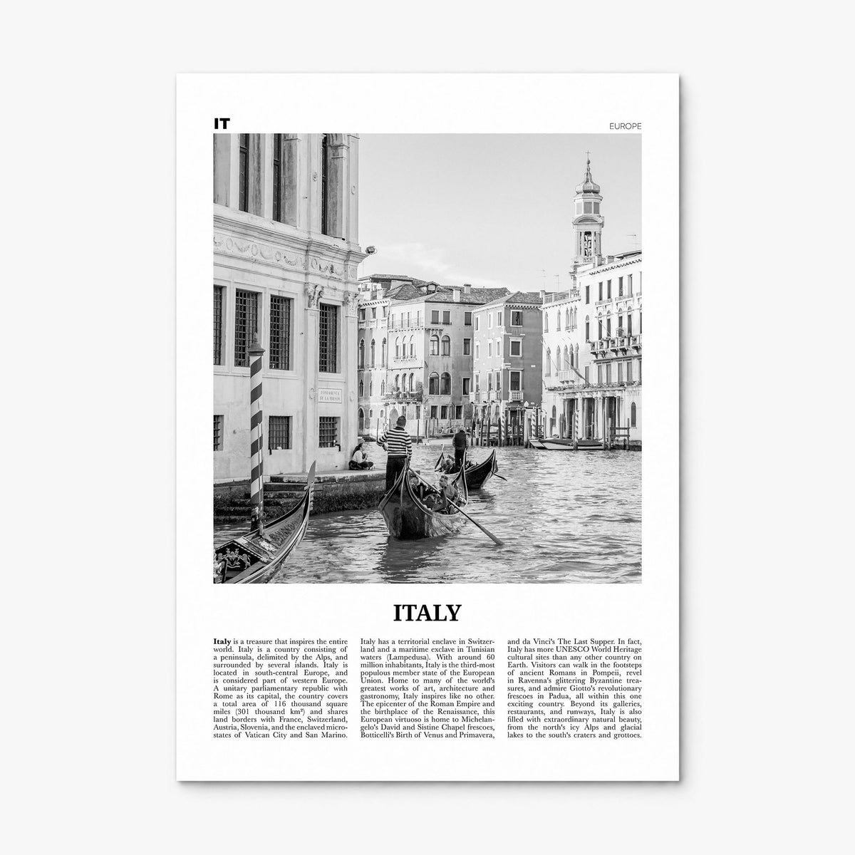 Italy Newspaper No 1 Poster, print only (unframed)
