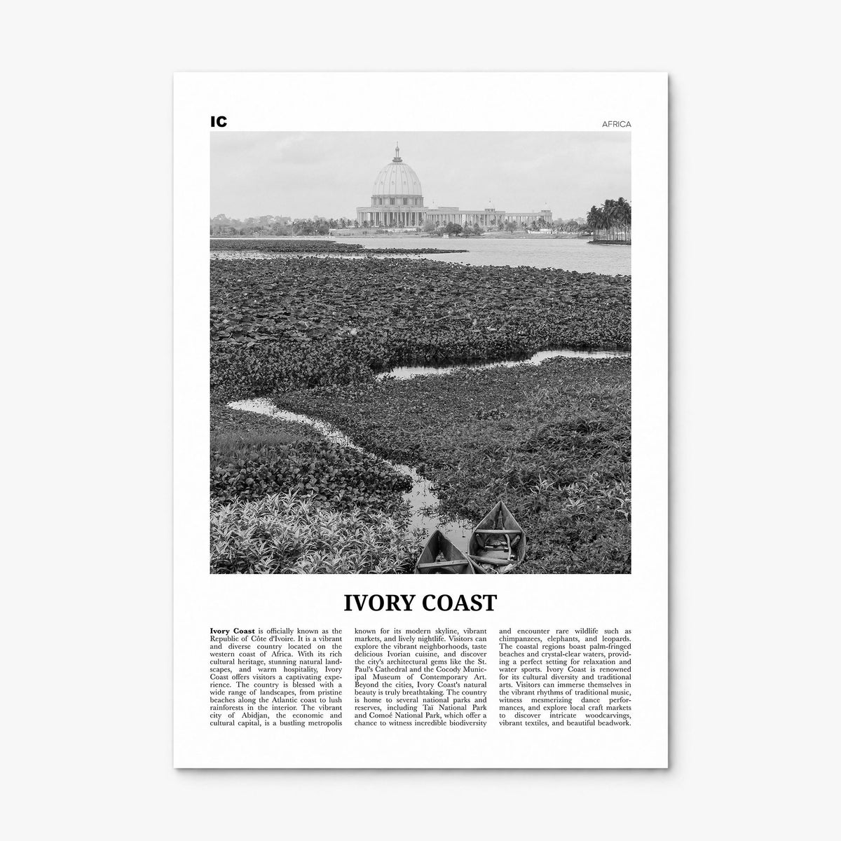 Ivory Coast Newspaper Poster, print only (unframed)