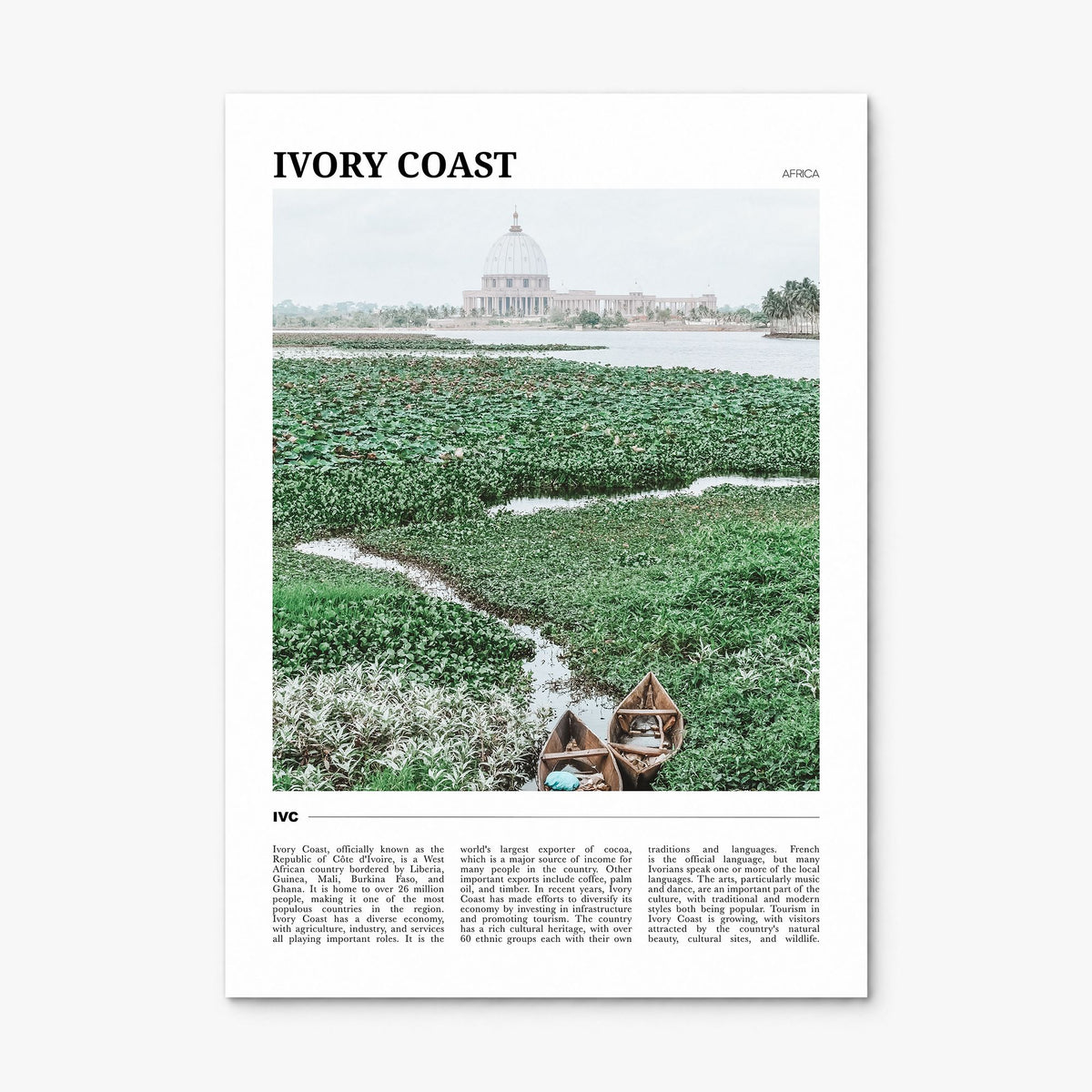 Ivory Coast Travel Poster, print only (unframed)