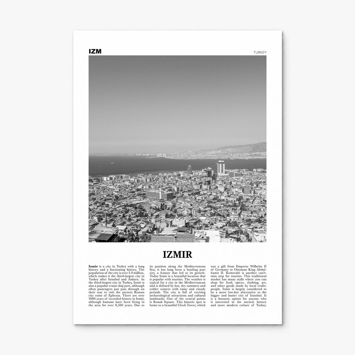 Izmir Newspaper Poster, print only (unframed)