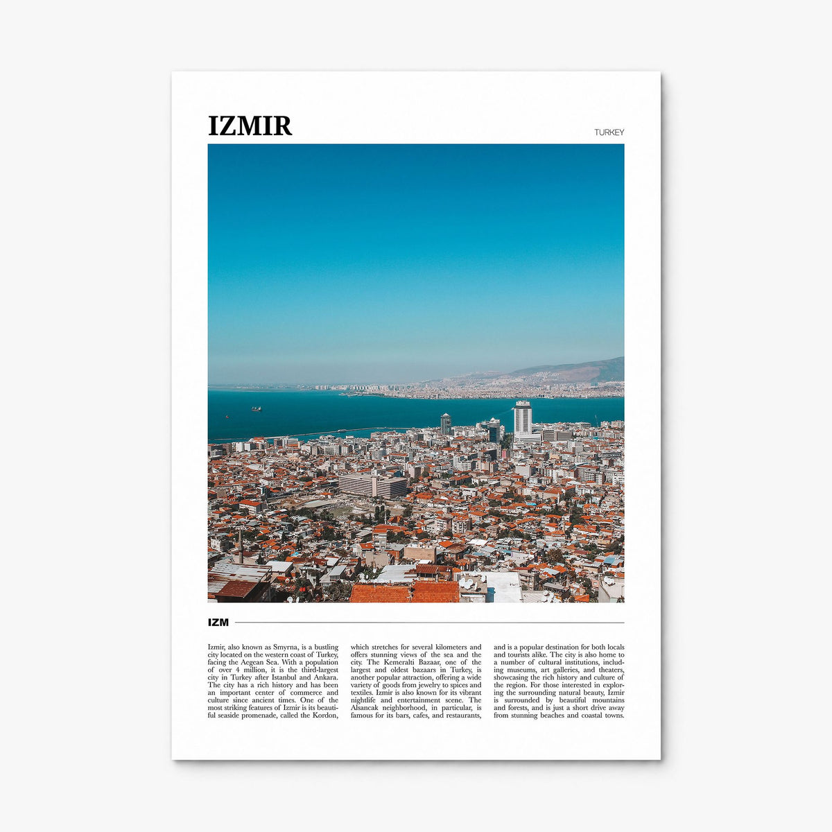 Izmir Travel Poster, print only (unframed)