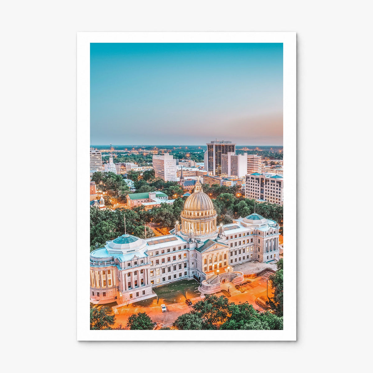 Jackson, Mississippi Photo Poster, print only (unframed), white border