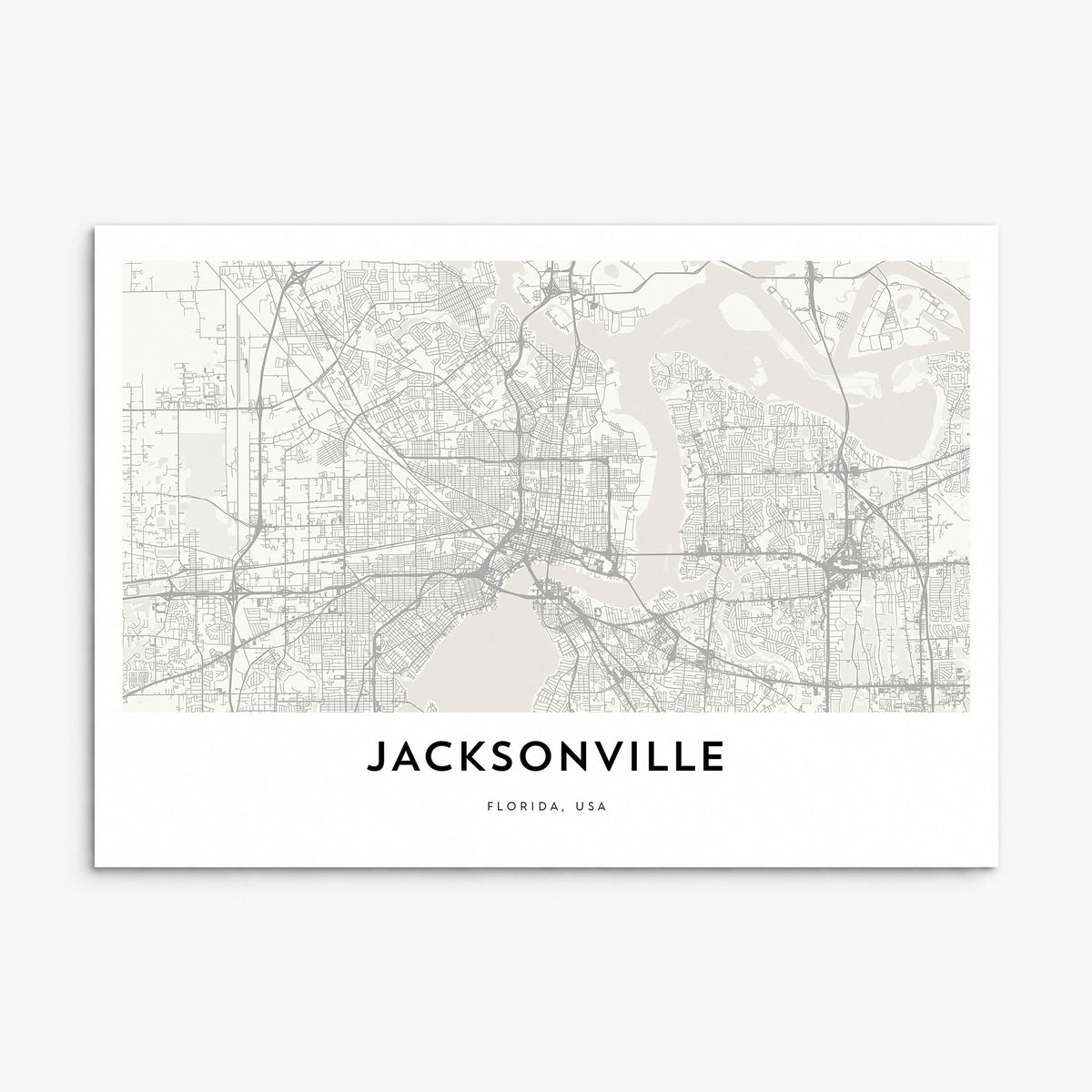 Jacksonville Map Poster, print only (unframed)