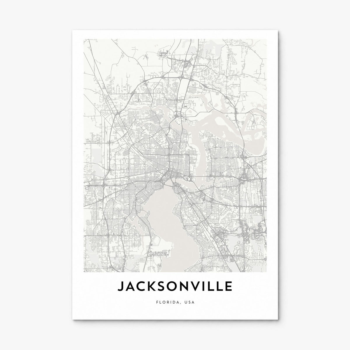 Jacksonville Map Poster, print only (unframed)