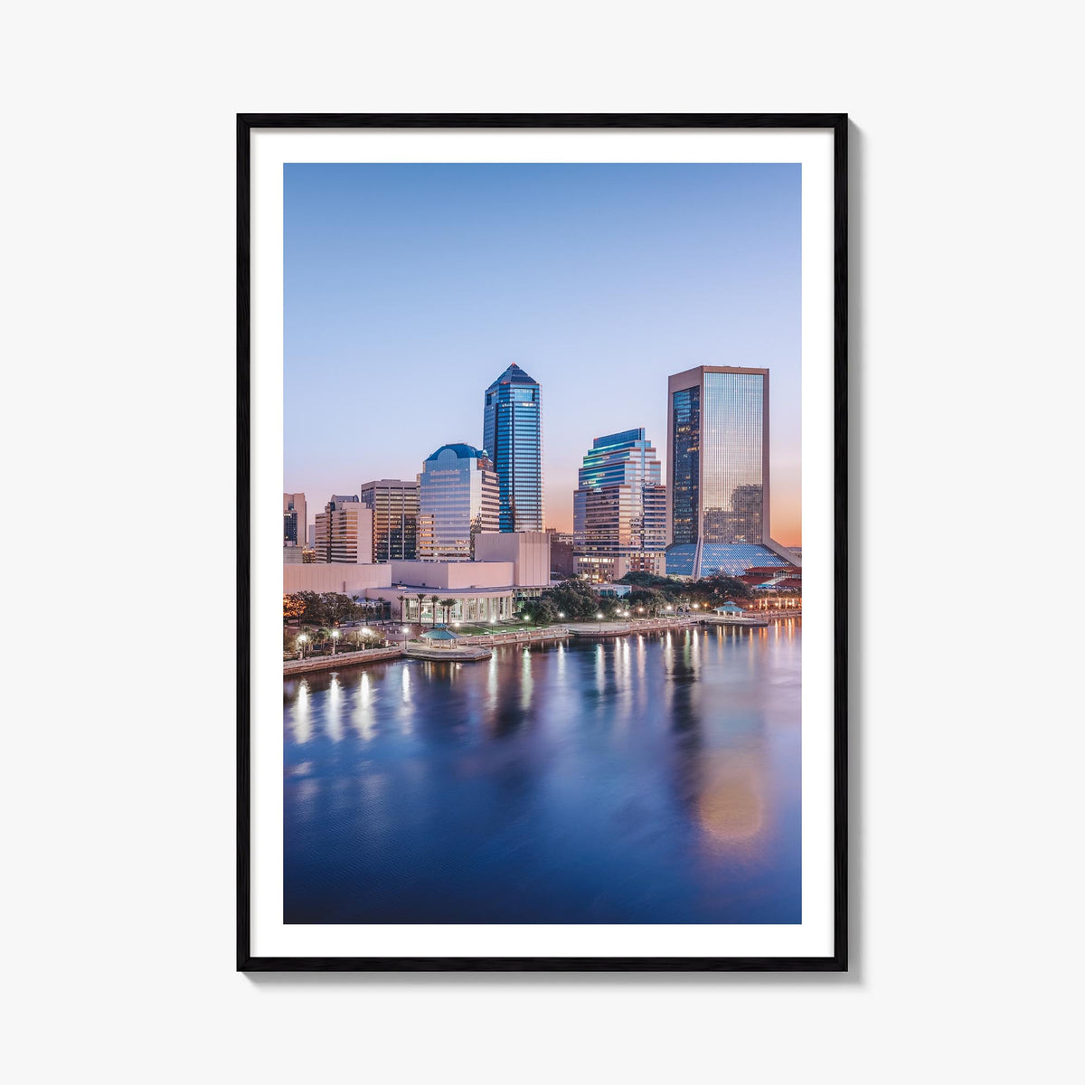 Jacksonville no. 2 colorful photo poster of Florida, USA – vertical wall art, unframed print shown in interior mockup