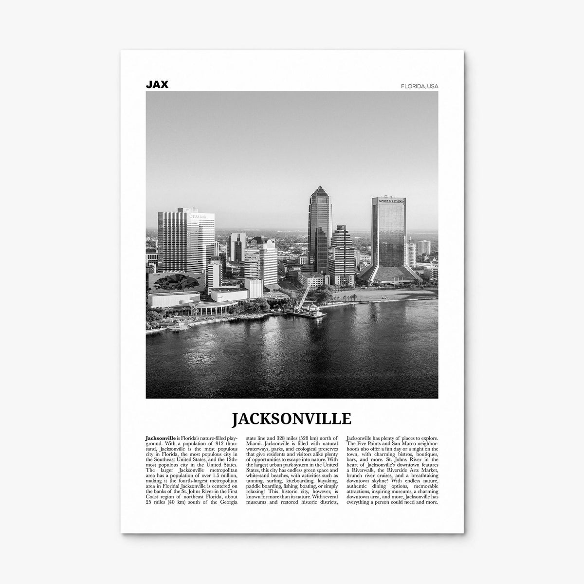 Jacksonville Newspaper No 1 Poster, print only (unframed)