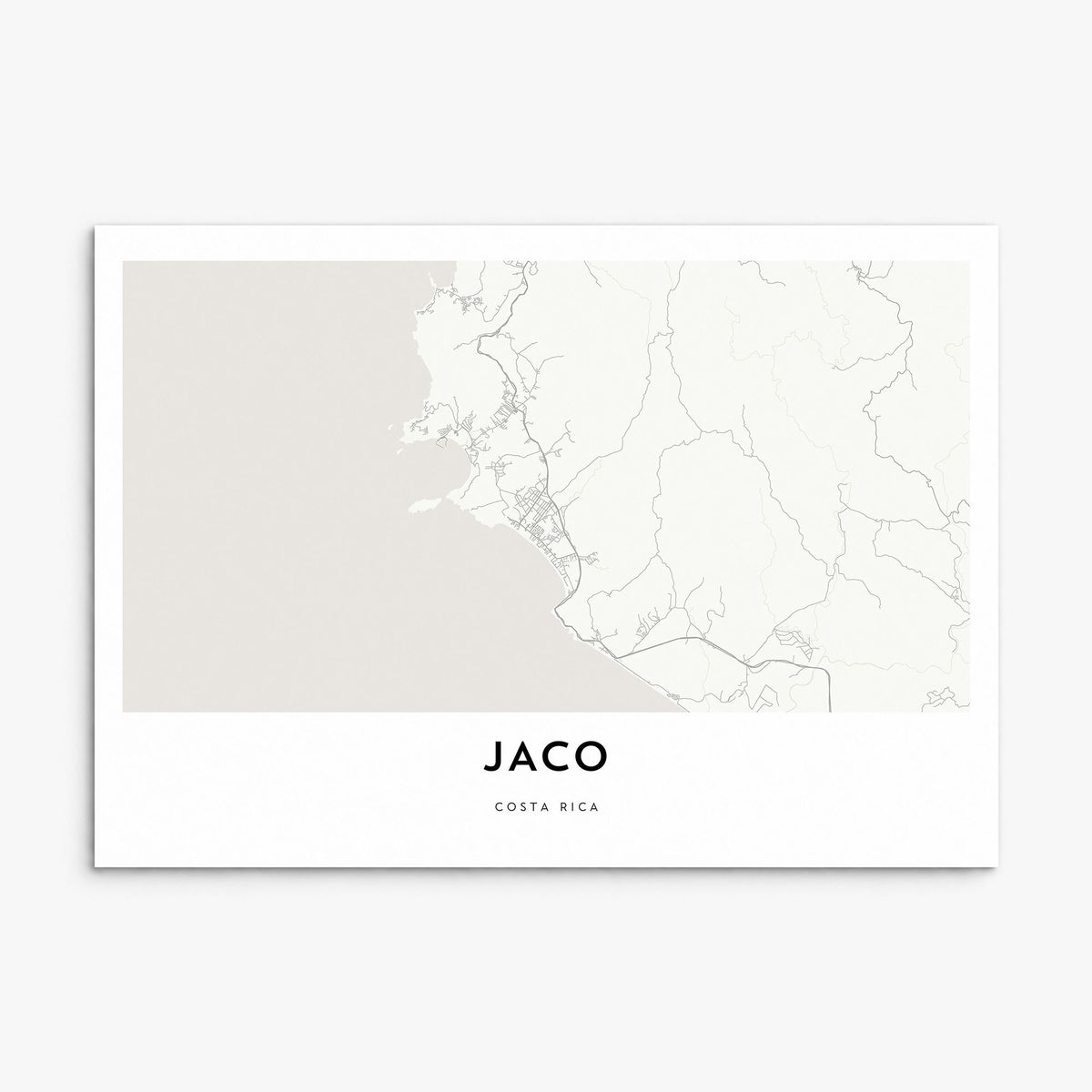 Jacó Map Poster, print only (unframed)