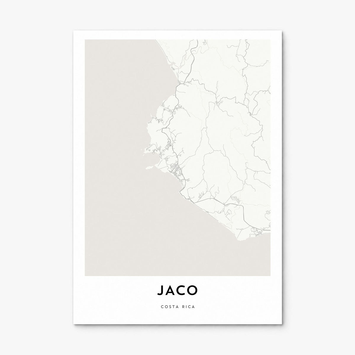 Jacó Map Poster, print only (unframed)