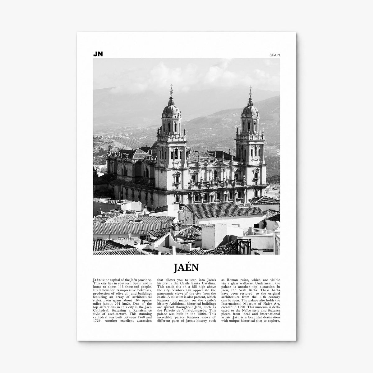 Jaén Newspaper Poster, print only (unframed)