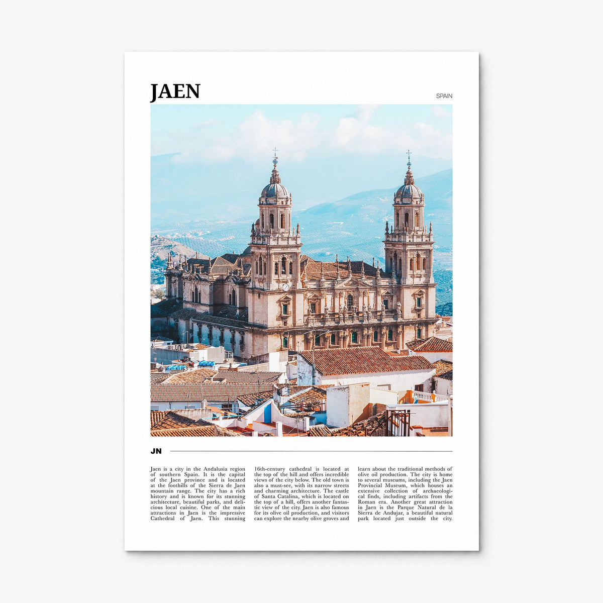 Jaén Travel Poster, print only (unframed)