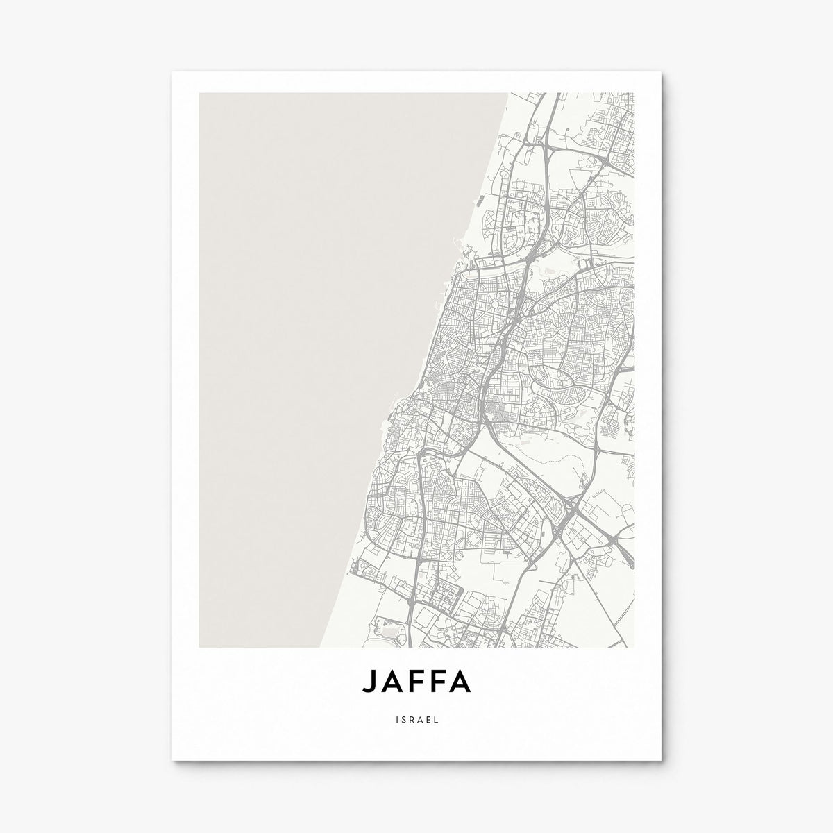 Jaffa Map Poster, print only (unframed)