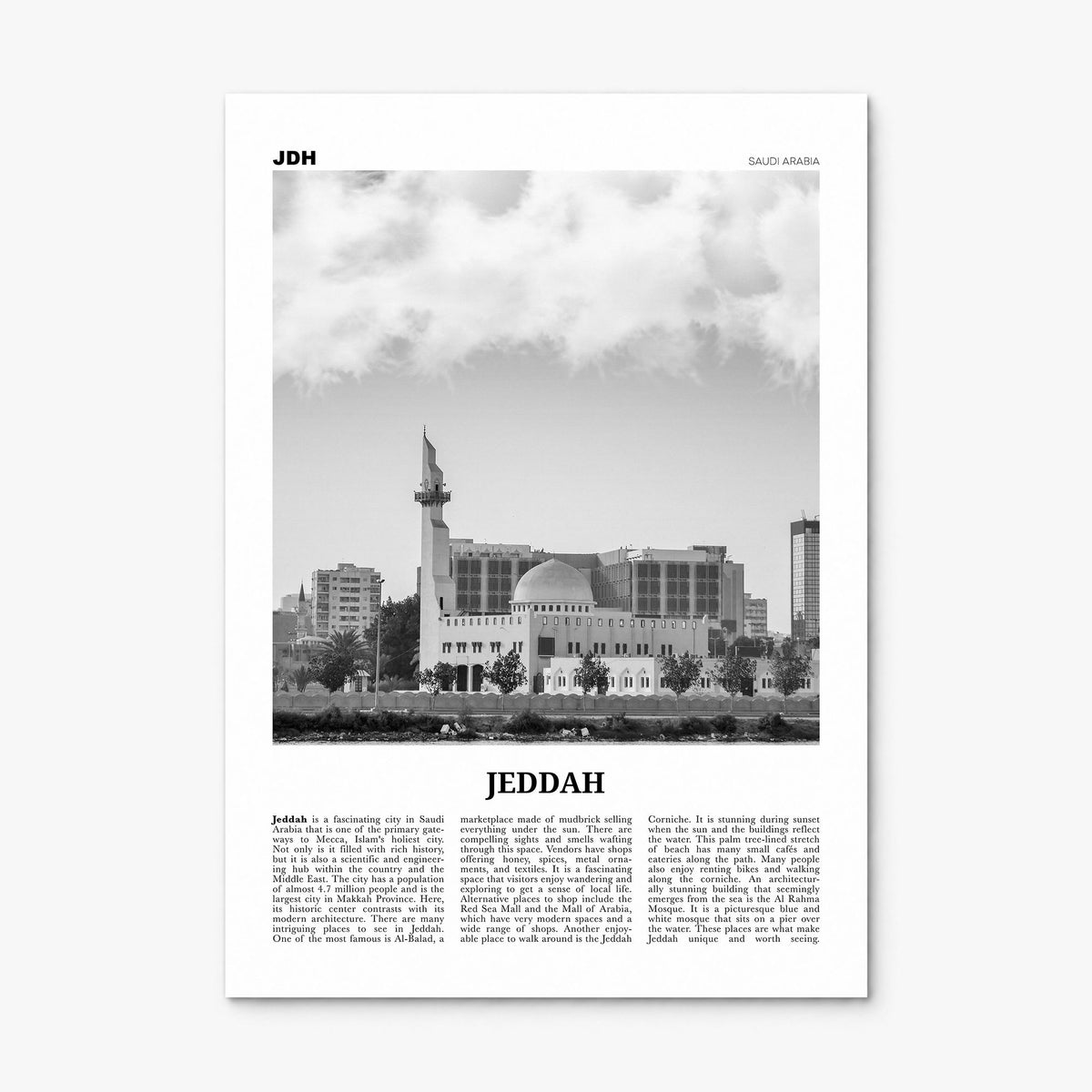Jeddah Newspaper Poster, print only (unframed)