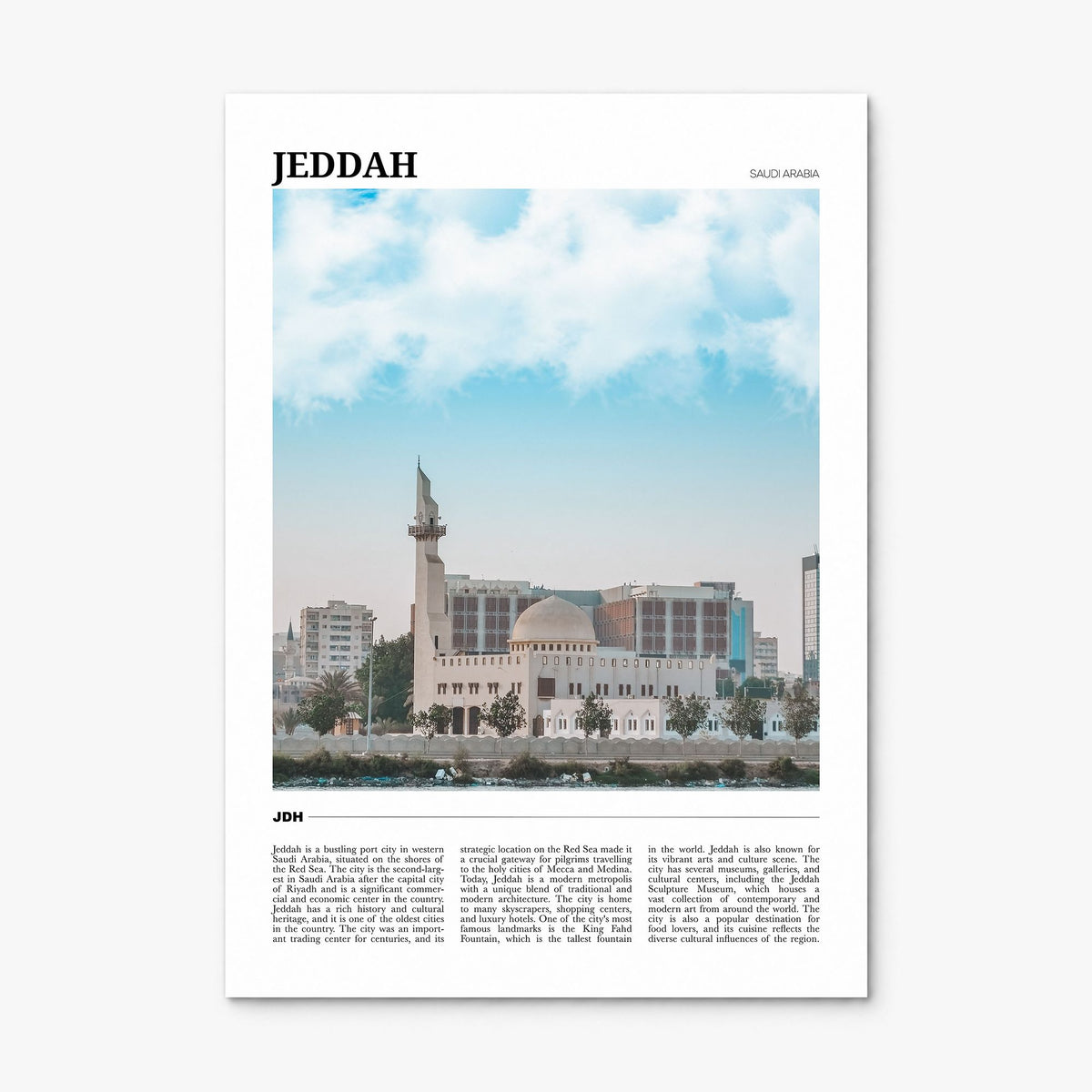 Jeddah Travel Poster, print only (unframed)