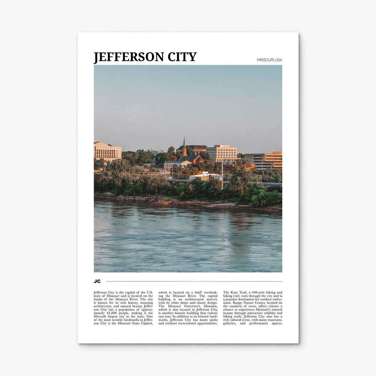 Jefferson City Travel No 1 Poster, print only (unframed)