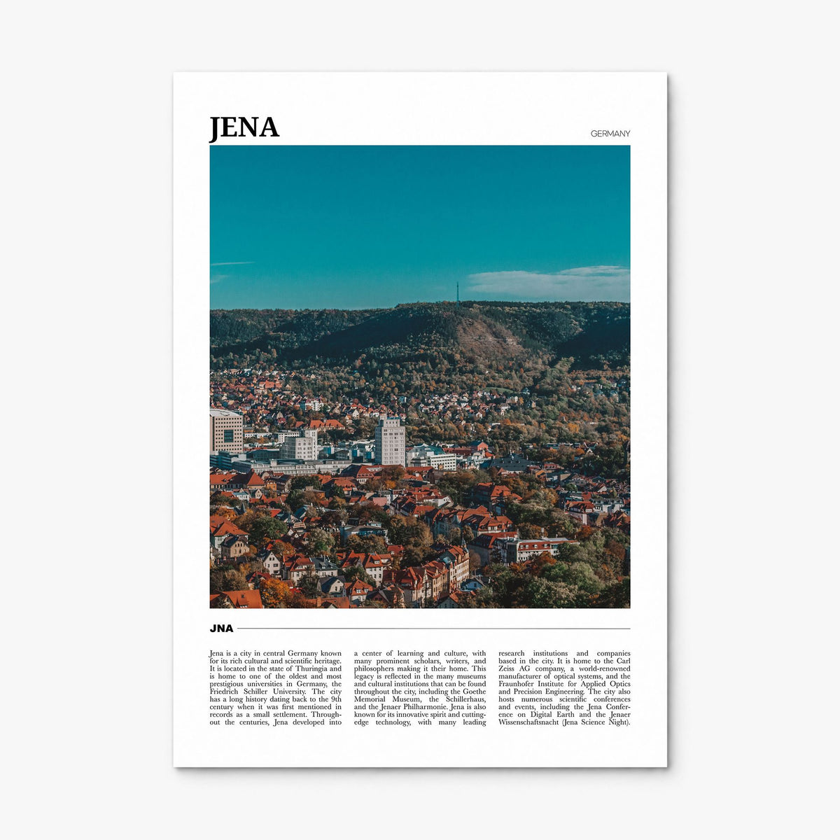 Jena Travel Poster, print only (unframed)