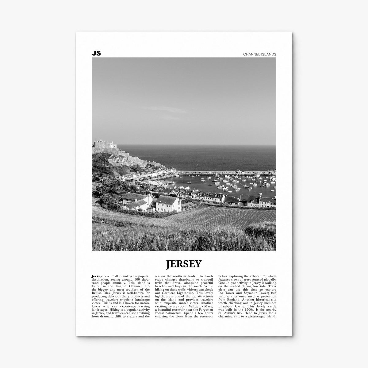 Jersey, Channel Islands Newspaper No 2 Poster, print only (unframed)