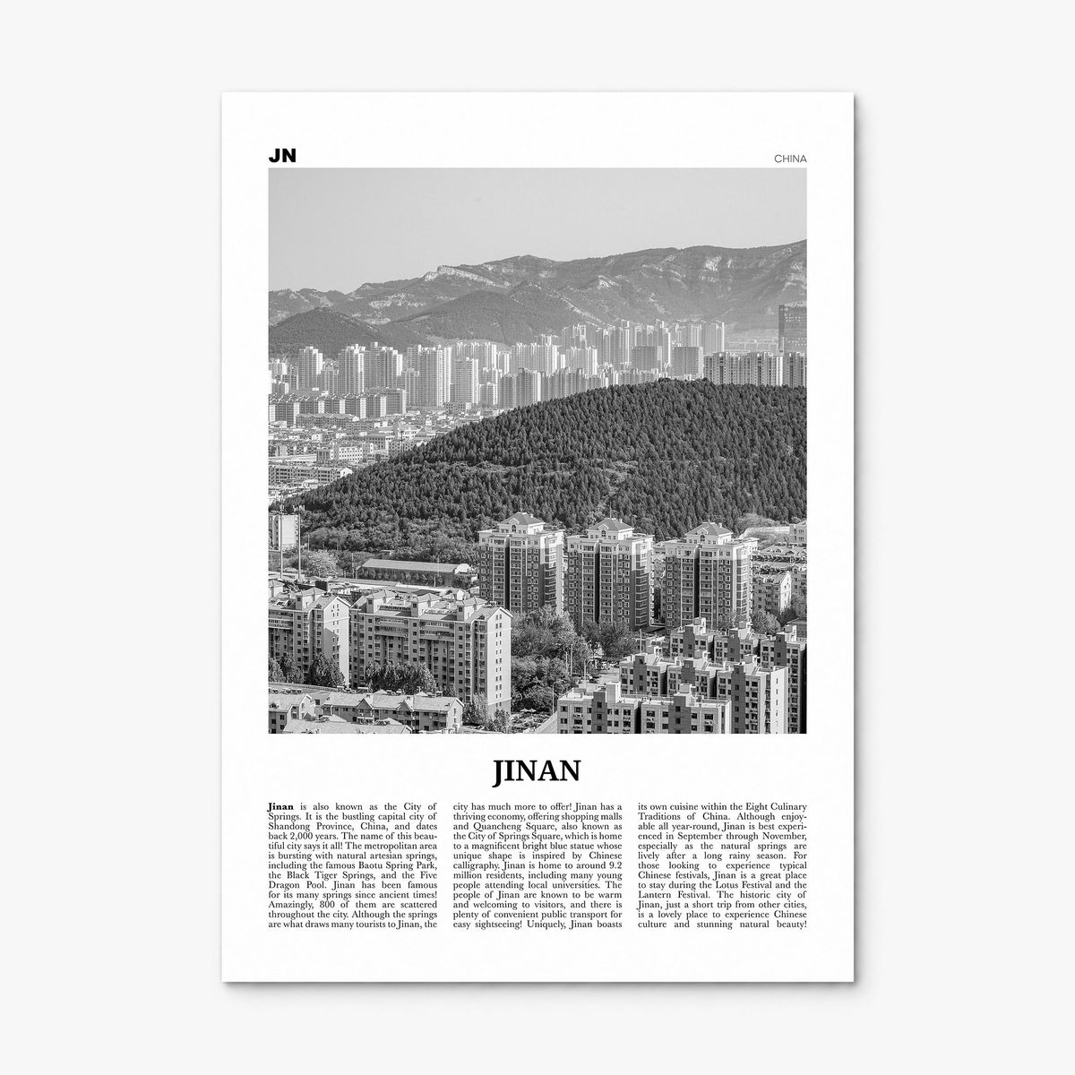 Jinan Newspaper Poster, print only (unframed)