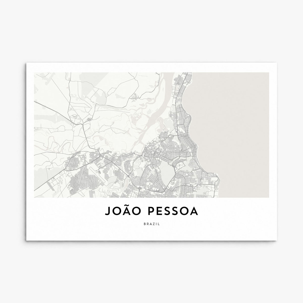 João Pessoa Map Poster, print only (unframed)