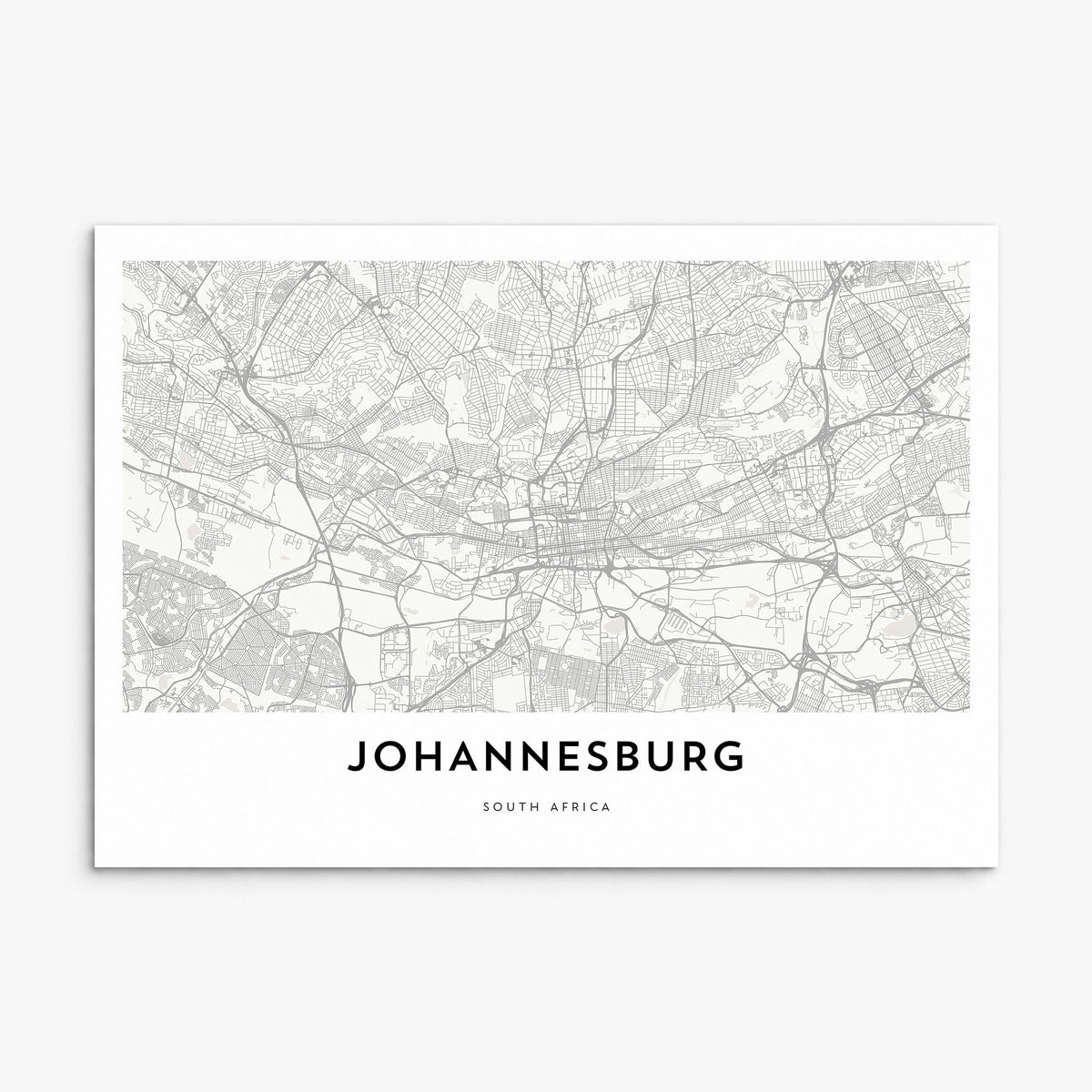 Johannesburg Map Poster, print only (unframed)