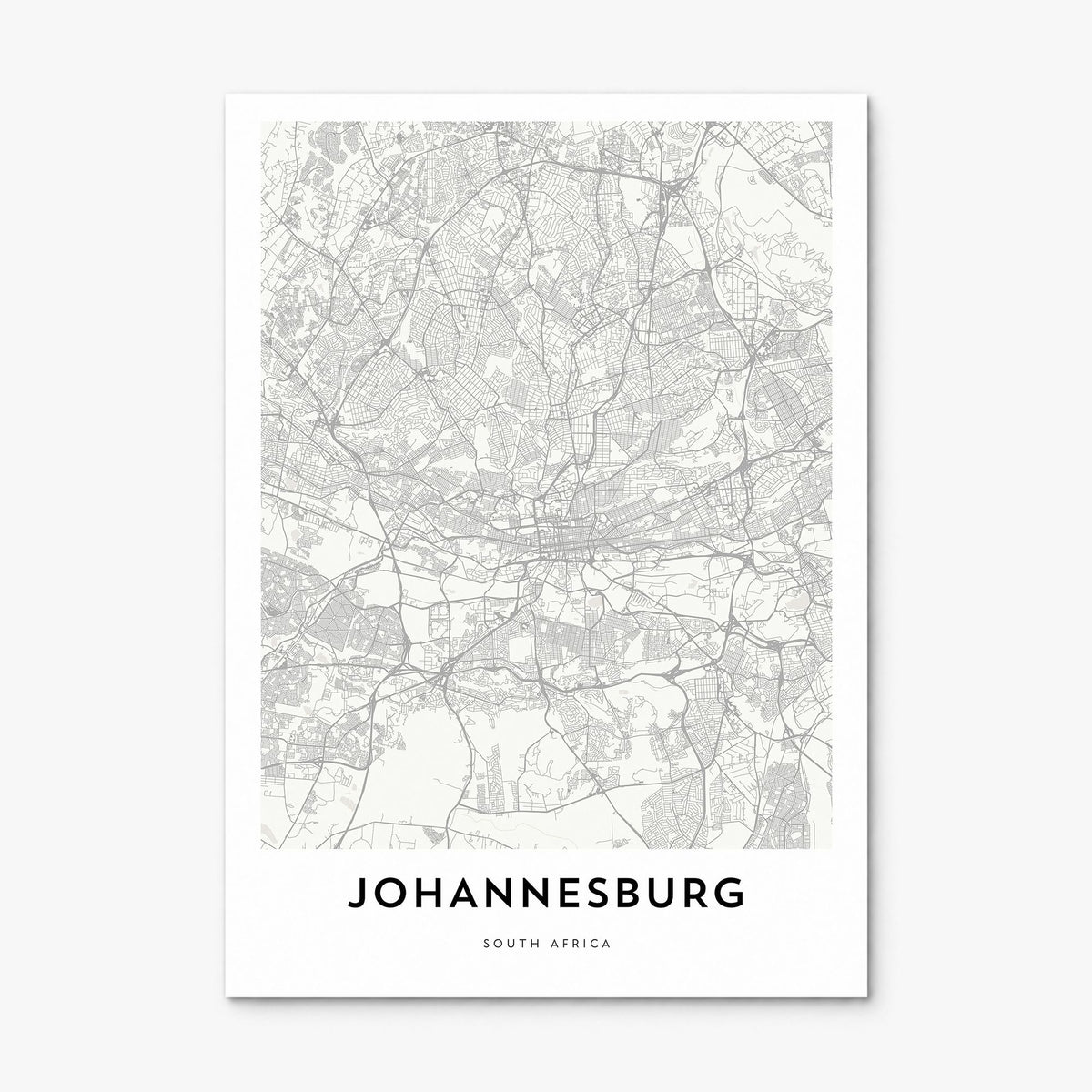 Johannesburg Map Poster, print only (unframed)