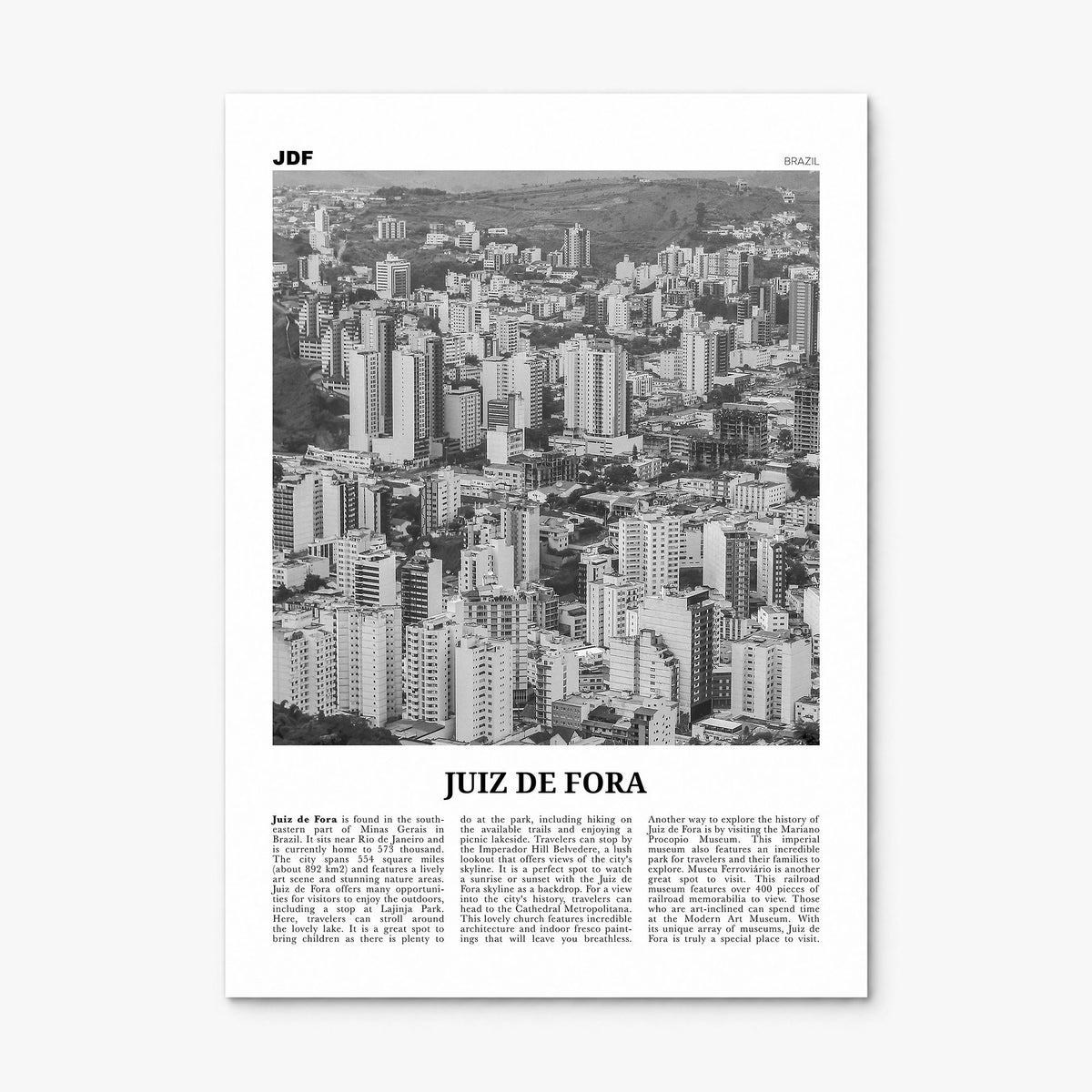 Juiz de Fora Newspaper Poster, print only (unframed)