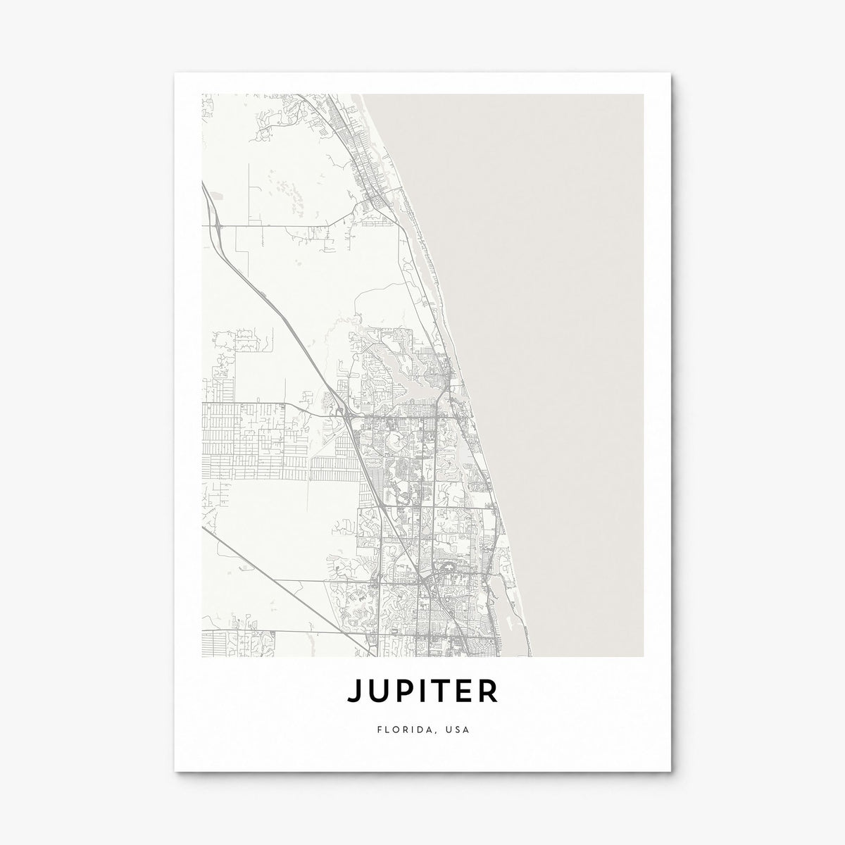 Jupiter Map Poster, print only (unframed)