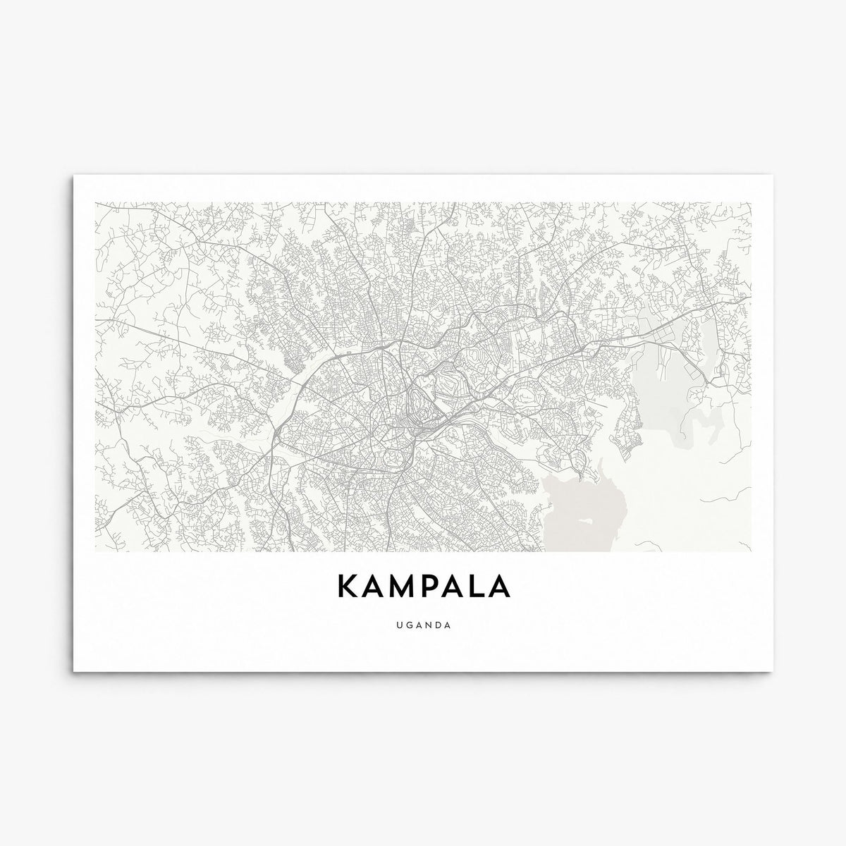 Kampala Map Poster, print only (unframed)