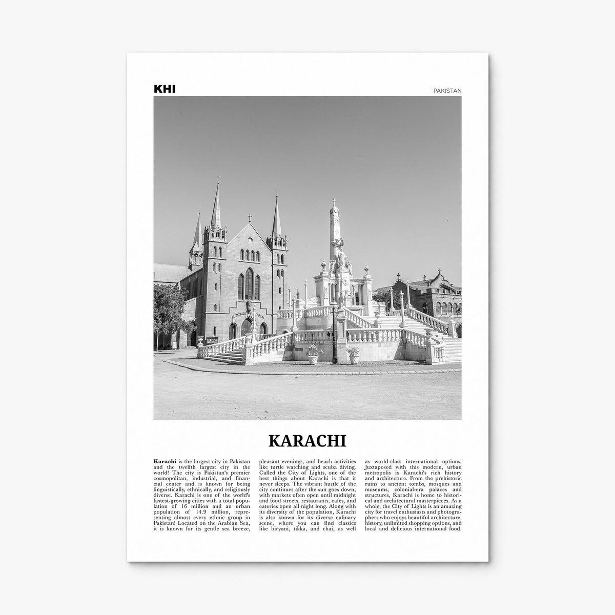 Karachi Newspaper No 2 Poster, print only (unframed)