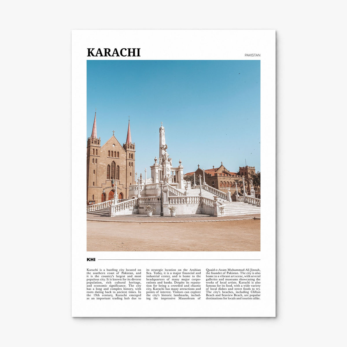 Karachi Travel No 1 Poster, print only (unframed)