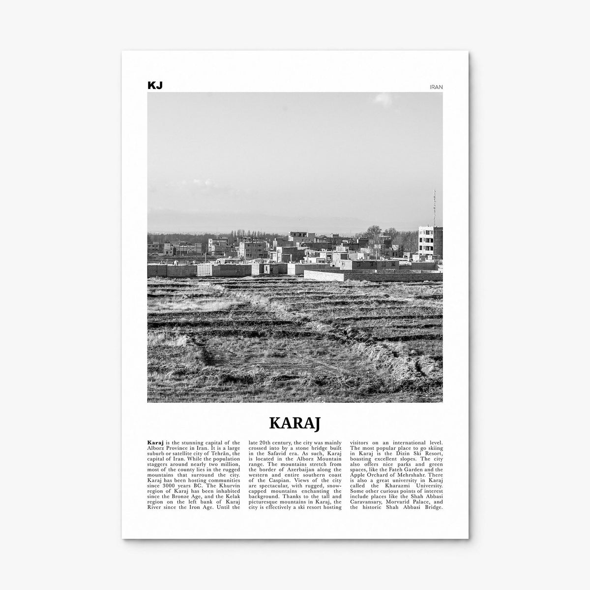 Karaj Newspaper Poster, print only (unframed)