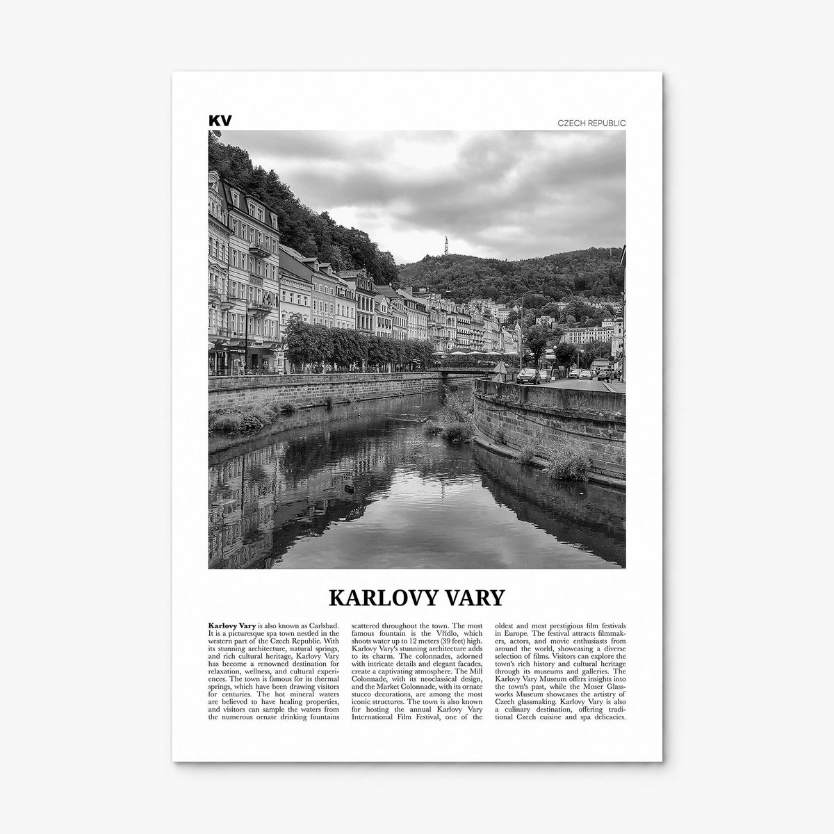 Karlovy Vary Newspaper Poster, print only (unframed)