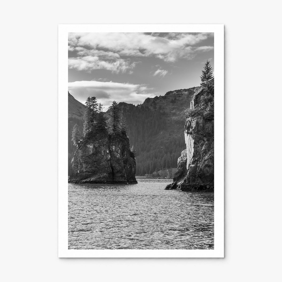 Kenai Fjords National Park Photo Poster, print only (unframed), white border