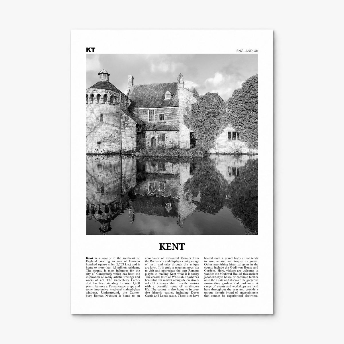 Kent Newspaper Poster, print only (unframed)