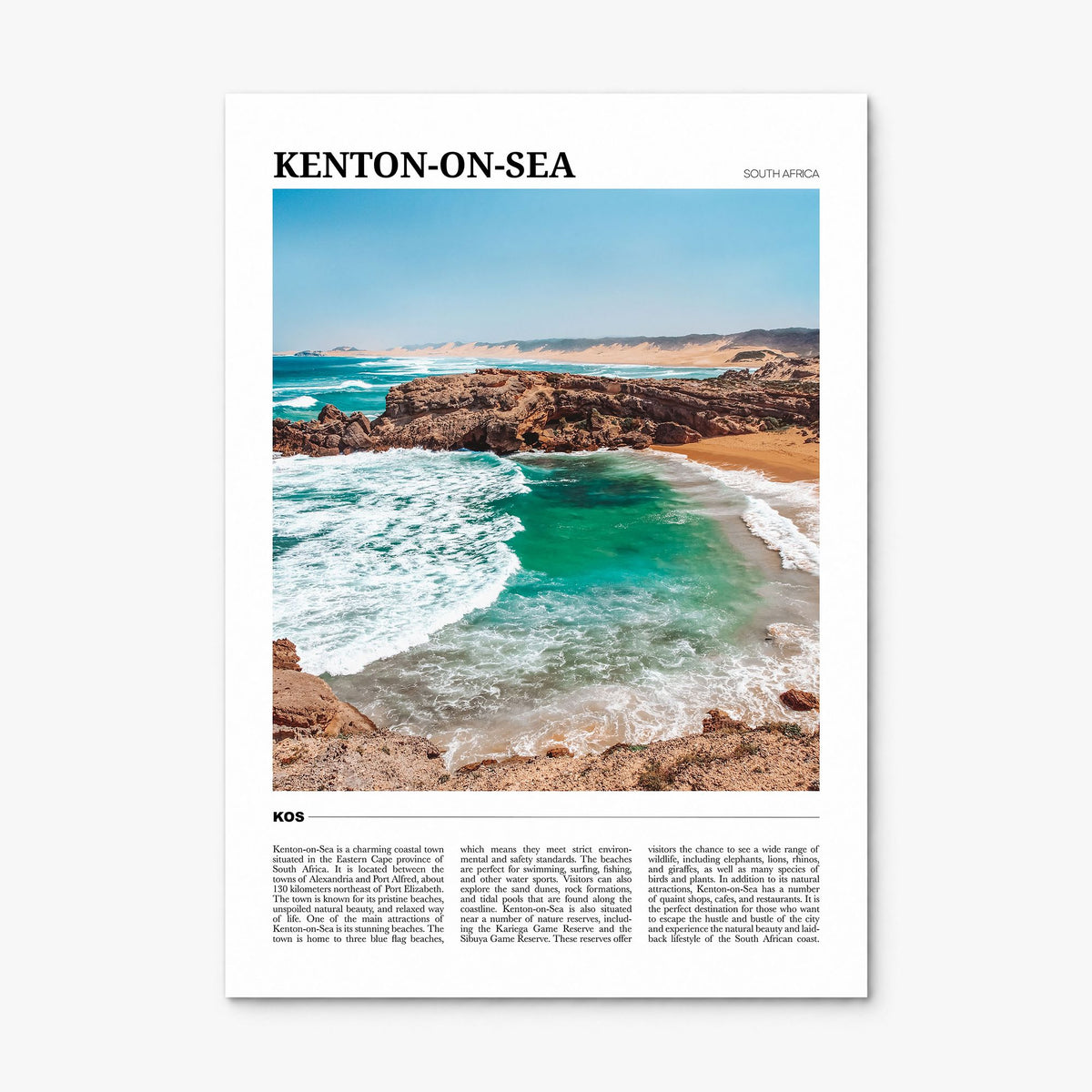 Kenton-on-Sea Travel Poster, print only (unframed)