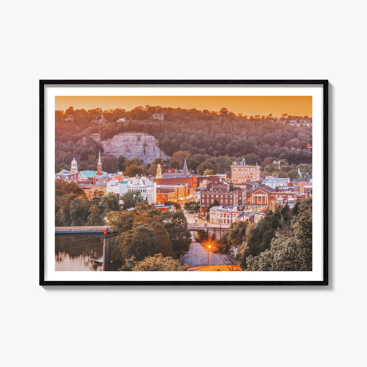 Kentucky colorful photo poster of United States – horizontal wall art, unframed print shown in interior mockup