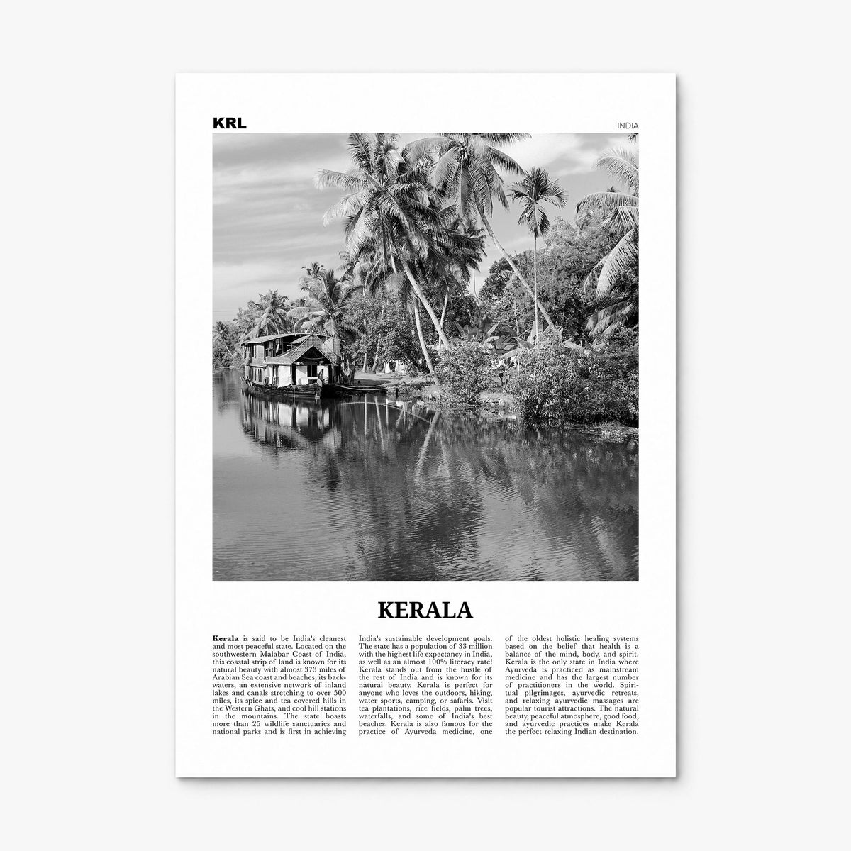 Kerala Newspaper Poster, print only (unframed)