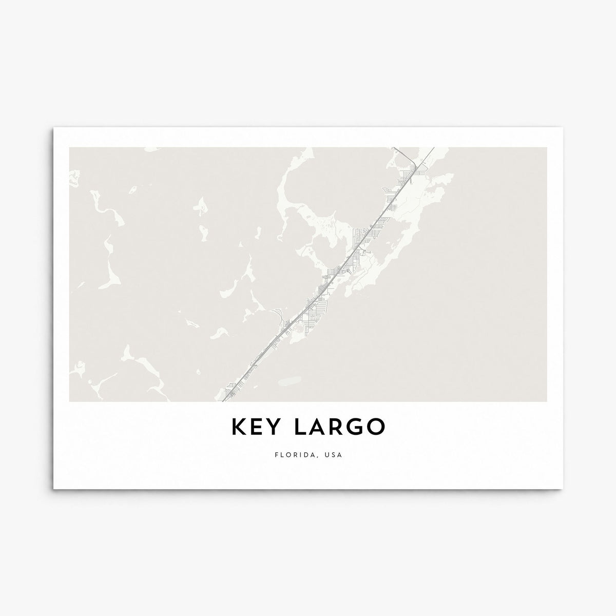 Key Largo Map Poster, print only (unframed)