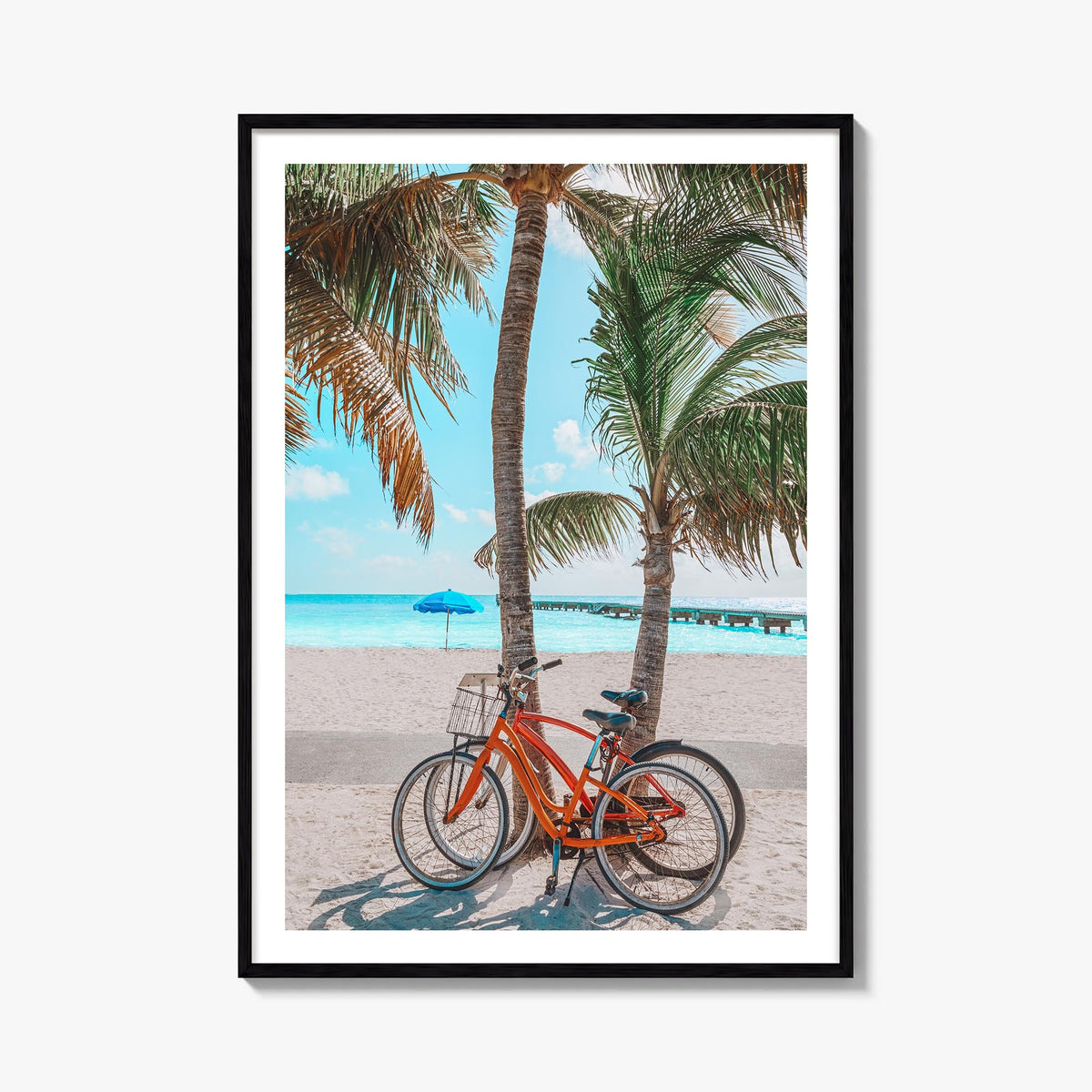 Key West no. 3 colorful photo poster of Florida, USA – vertical wall art, unframed print shown in interior mockup