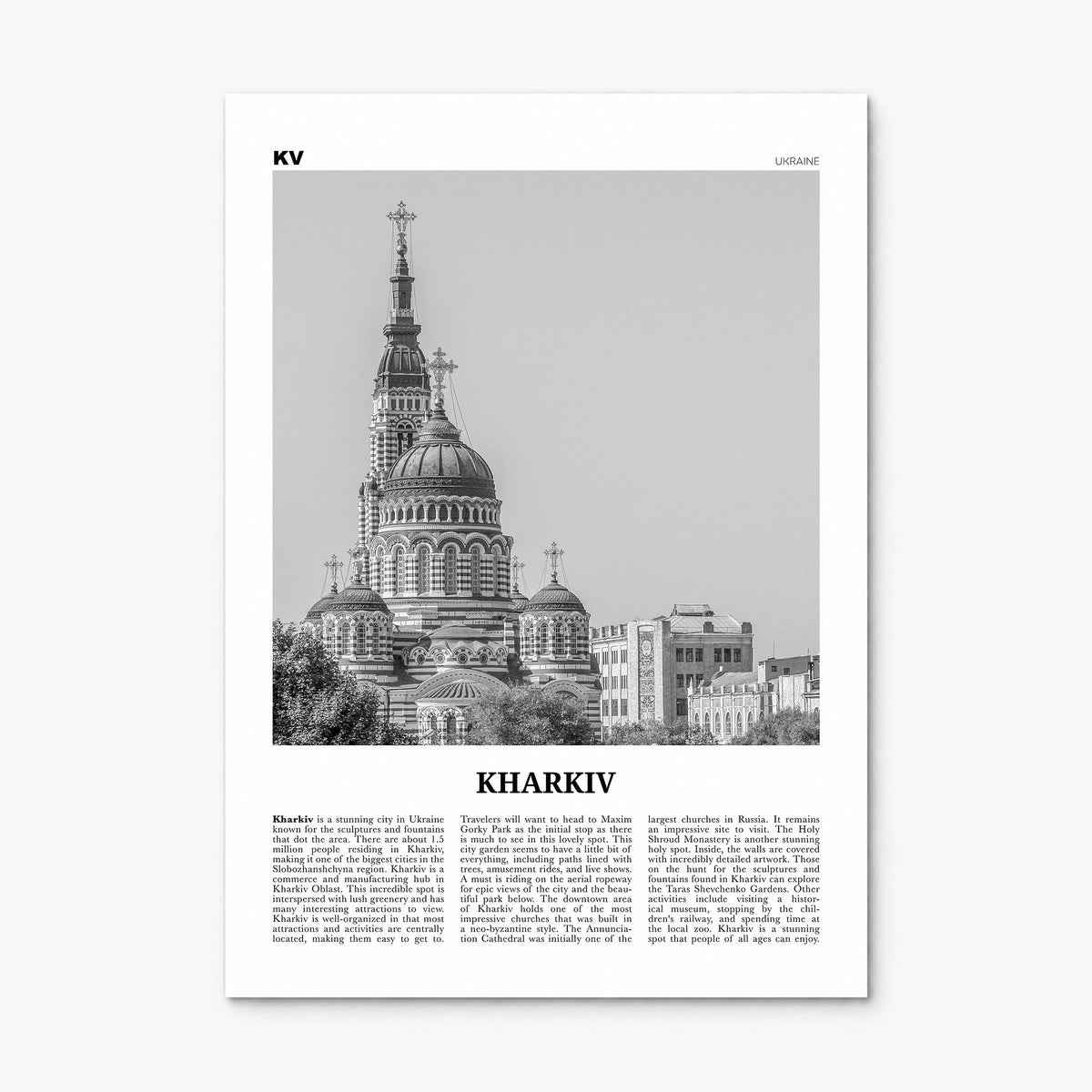 Kharkiv Newspaper Poster, print only (unframed)