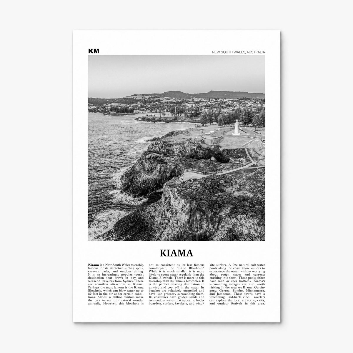 Kiama Newspaper Poster, print only (unframed)